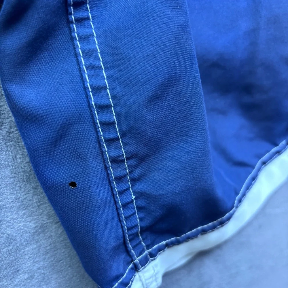 Beverly Hills Polo Club Mens XXL Blue Swim Trunks Cargo Shorts Racing Stripe